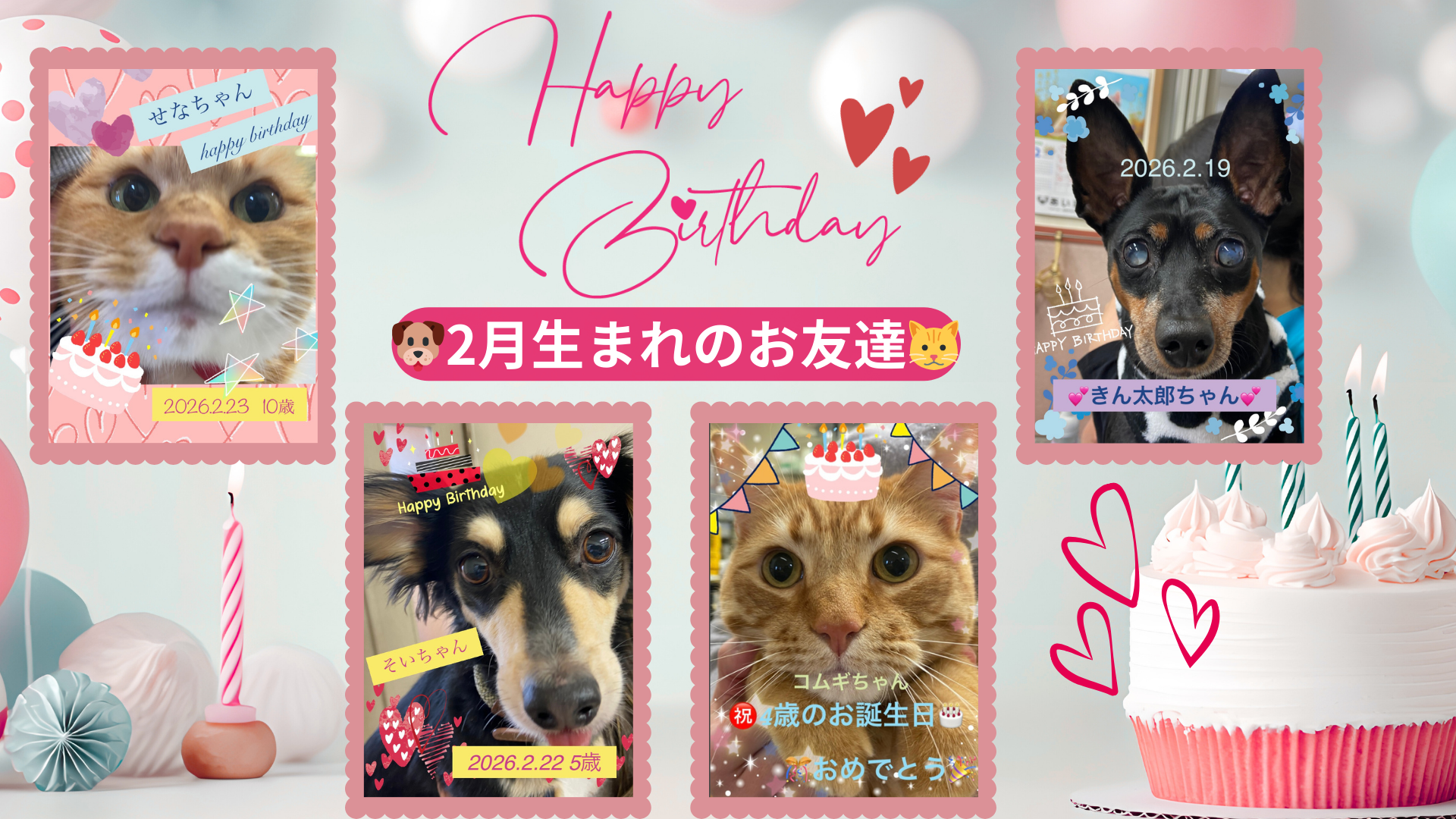 2026年2月お誕生日のお友達