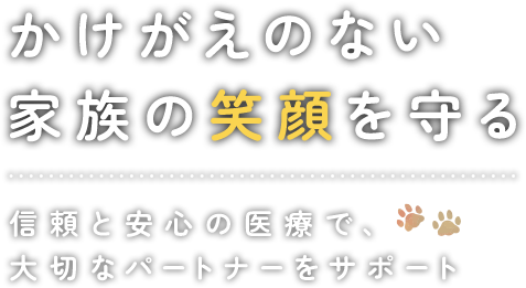 かけがえのない家族の笑顔を守る信頼と安心の医療で、大切なパートナーをサポート