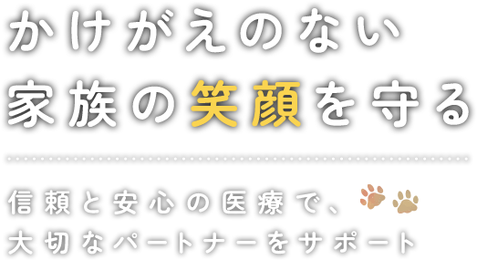 かけがえのない家族の笑顔を守る信頼と安心の医療で、大切なパートナーをサポート